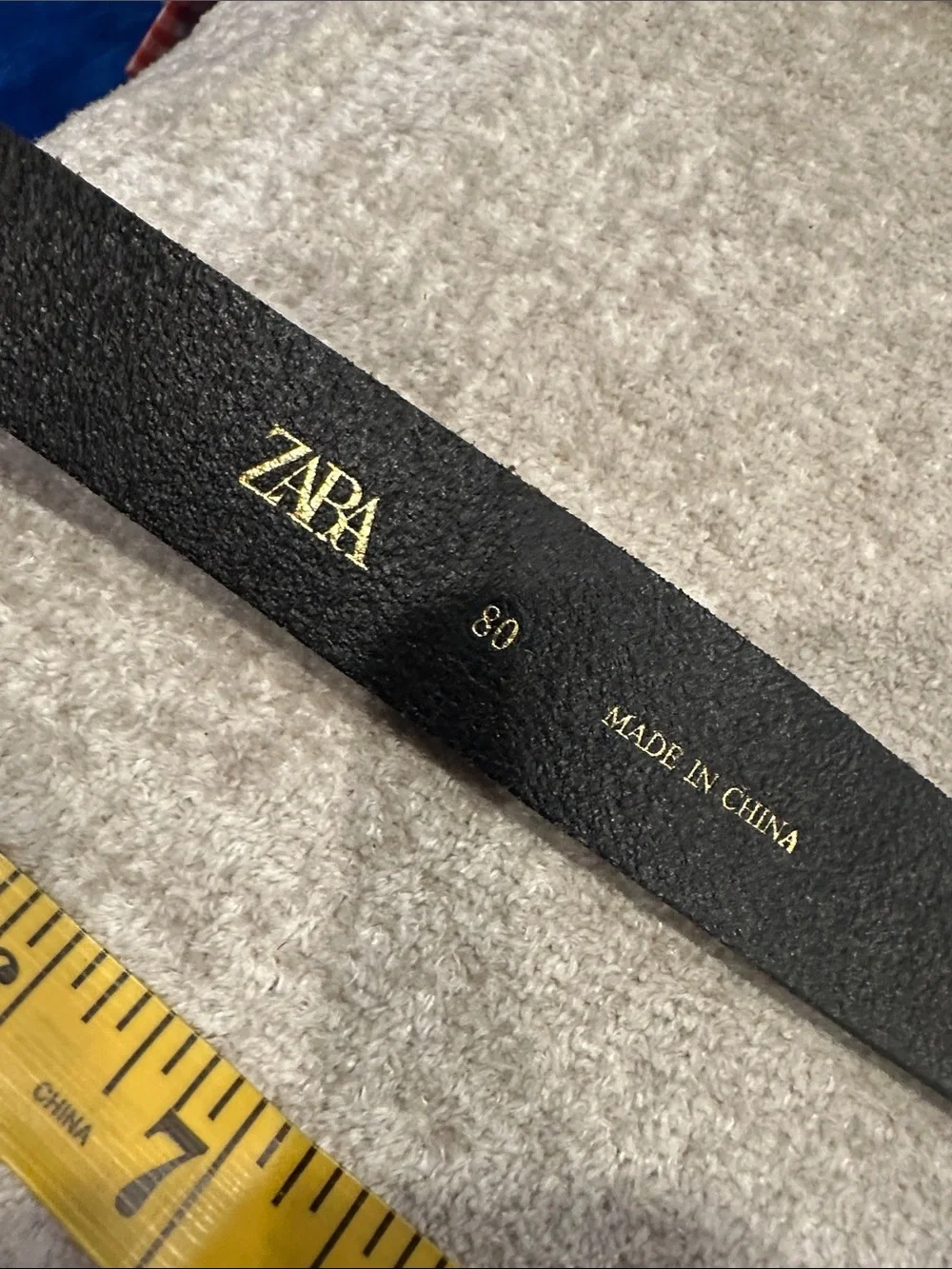 Zara Black Leather Belt with Antique Gold Chain Links